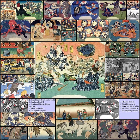 19世紀に描かれたネコや獣を擬人化した日本画がすごい！！33