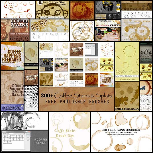 300+-Coffee-Stains-Photoshop-Brushes--Best-Design-Options