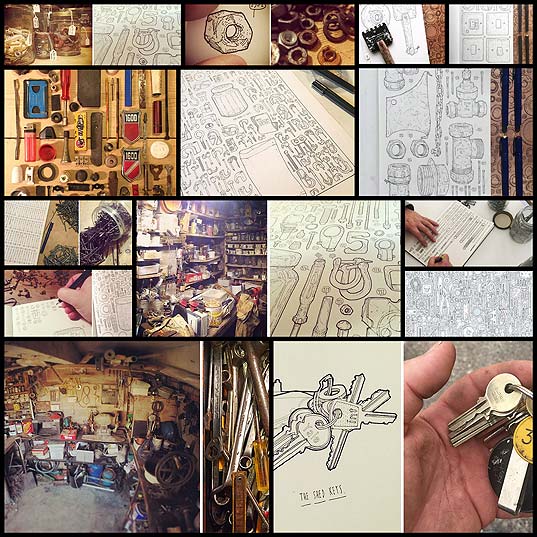 Artist-Celebrates-Late-Grandfather-By-Drawing-Each-Of-The-100,000+-Items-He-Left-In-His-Toolshed--Bored-Panda
