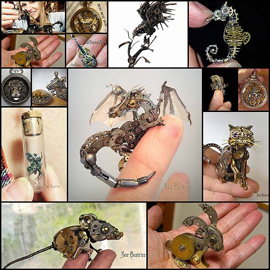 Old-Watch-Parts-Recycled-Into-Steampunk-Sculptures-By-Susan-Beatrice--Bored-Panda1