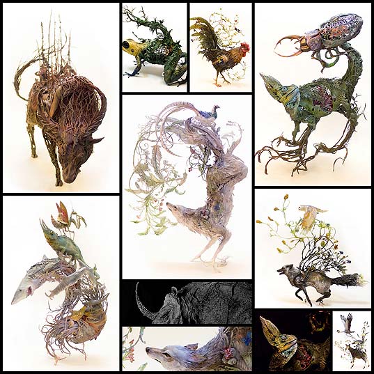 New-Surrealist-Sculptures-by-Ellen-Jewett-Effortlessly-Combine-Animals-With-Their-Fantastical-Surroundings--Colossal