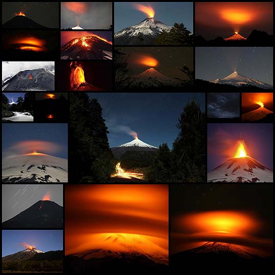 チリで落ち着きのない火山ビヤリカ