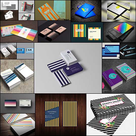 20+ Striped Business Card Designs To Check Out Naldz Graphics