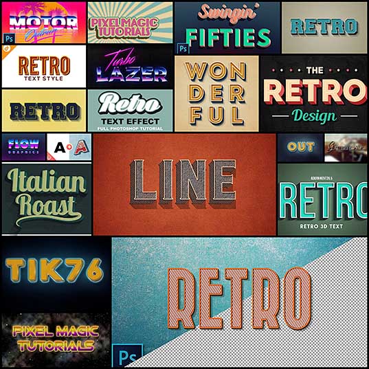 20 Top-Notch Retro Text Tutorials To Learn From Naldz Graphics