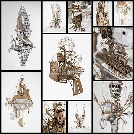 Steampunk Sculpture Art Imagines Spectacular Miniature Flying Machines