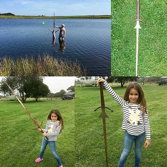 A girl just found an 'Excalibur' sword in the lake from King Arthur's legend Metro News