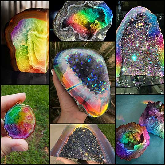 Rainbow Crystal Geode Is a Dazzling Delight You Can Hold in Your Hands