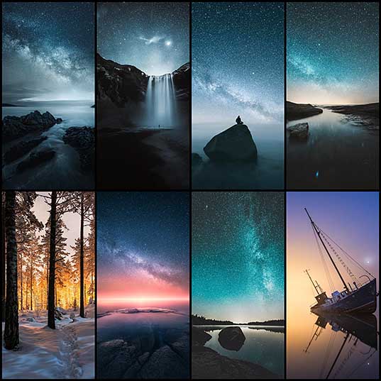 The Night Skies Over Finland & Iceland Saturated with Stars Photographed by Mikko Lagerstedt Colossal