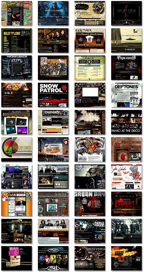 ■ロックバンドのwebサイト集40