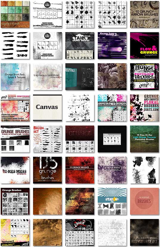 グランジ効果用photoshop素材 チュートリアル 50個 いぬらぼ