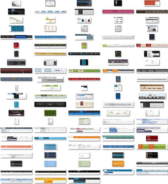 縦 横 ドロップダウンなどのフリーcssメニューデザイン108個 いぬらぼ