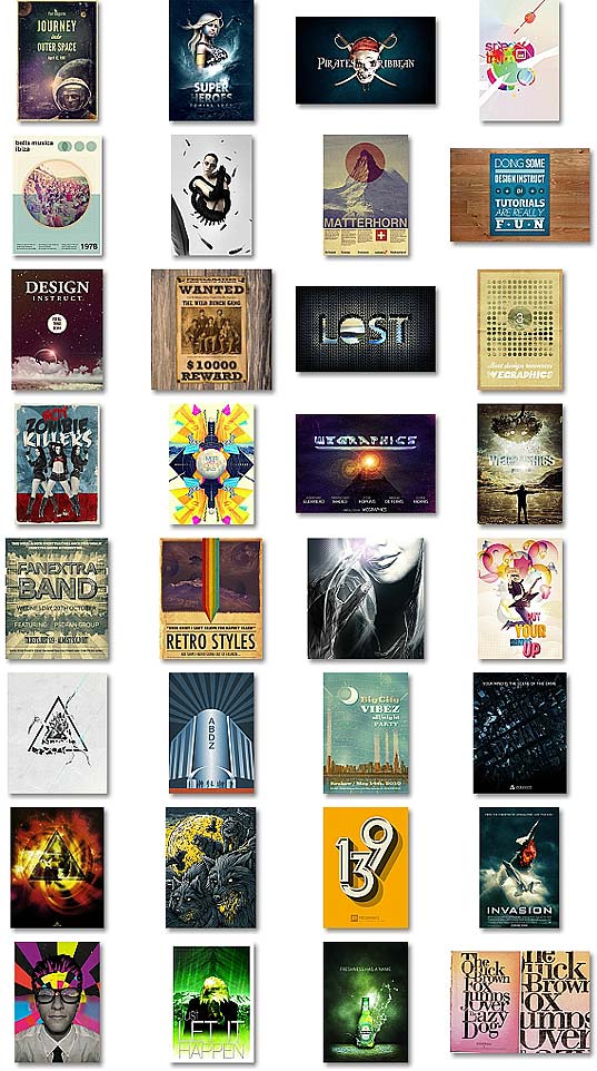 プロ並のクオリティなphotoshopによるポスターデザインチュートリアル32個 いぬらぼ