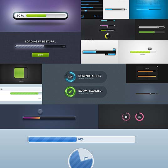 綺麗でクールなプログレスバーuiデザイン35 いぬらぼ