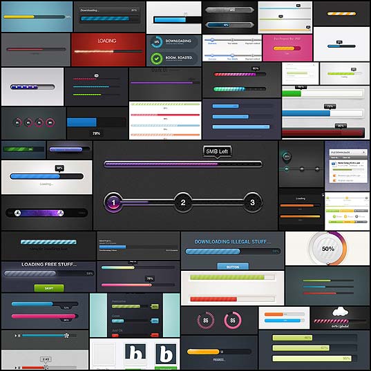 Uiデザイン フリーで超クールなプログレス ローディングバーデザインのpsd50個 いぬらぼ