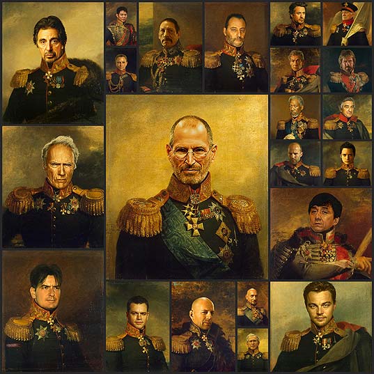 イラスト 壁紙 スティーブ ジョブスなどの有名人をロシア将軍風に描いたsteve Payneのアートワーク22枚 いぬらぼ