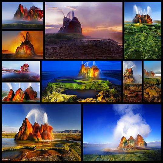 カラフルでピクミンの世界に出てきそうな ネバダ州ブラックロック砂漠のフライガイザー 間欠泉 の写真11枚 いぬらぼ