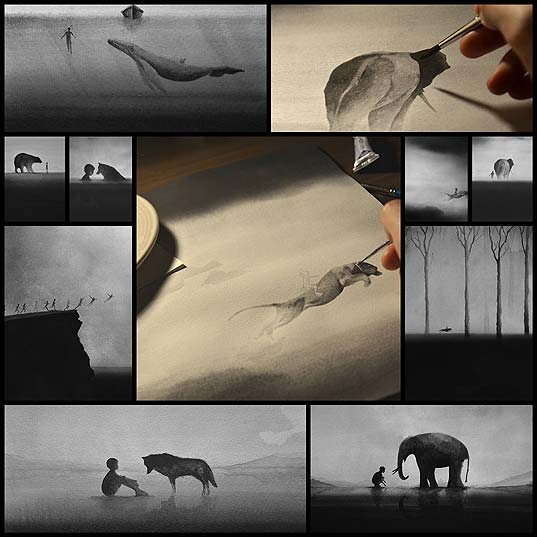 black-and-white-watercolor-paintings-by-elicia-edijanto11