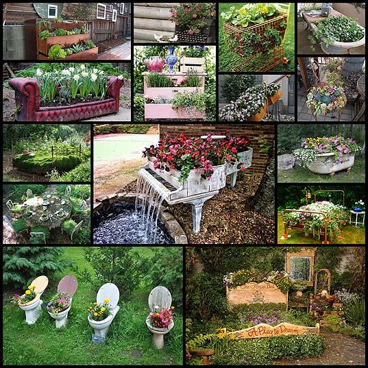 15+-Ways-To-Recycle-Your-Old-Furniture-Into-A-Fairytale-Garden--Bored-Panda