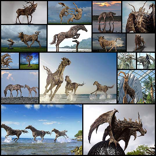Stunning-Sculptures-Made-from-Little-Pieces-of-Driftwood--Design-Swan