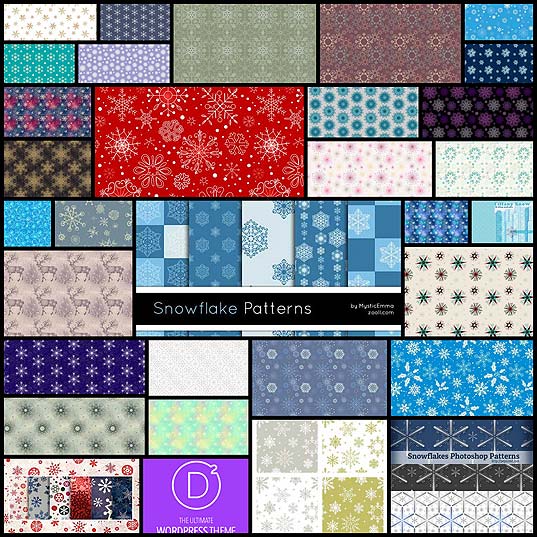 50+-Seamless-Snowflakes-Patterns,-Backgrounds--Best-Design-Options