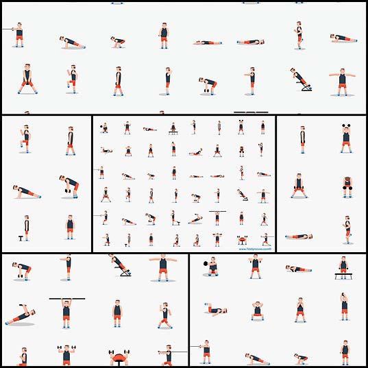 Fitness-GIF-Demonstrates-48-Exercises-Perfect-for-New-Year's-Resolutions---My-Modern-Met