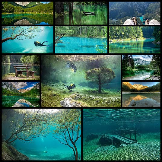 オーストリアの2 3ヶ月だけ現れる幻想的な湖 グリーンレイク の写真 13枚 いぬらぼ