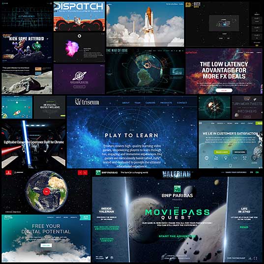 Futuristic and Cosmic Incredible Sci-Fi Website Designs