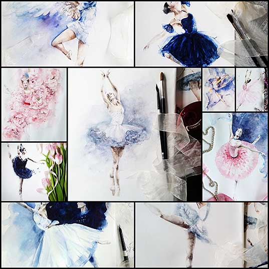 10-watercolor-ballerinas-by-yulia-she-bored-panda