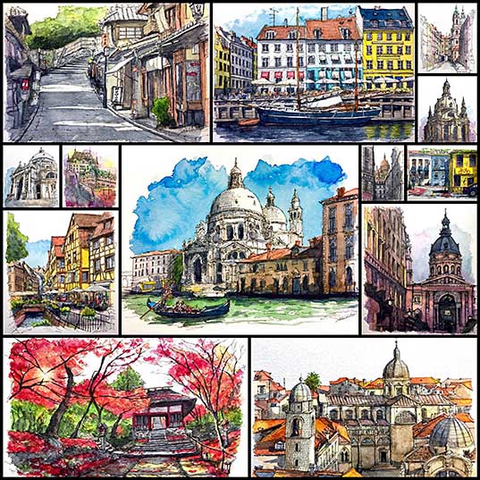 13-watercolor-paintings-of-international-architecture-by-artist-with-wanderlust