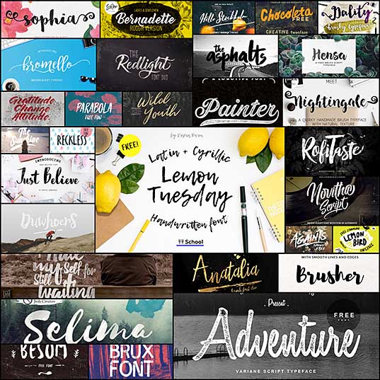 30 Paint Brush Fonts to Use in Your Designs for Spring and Summer