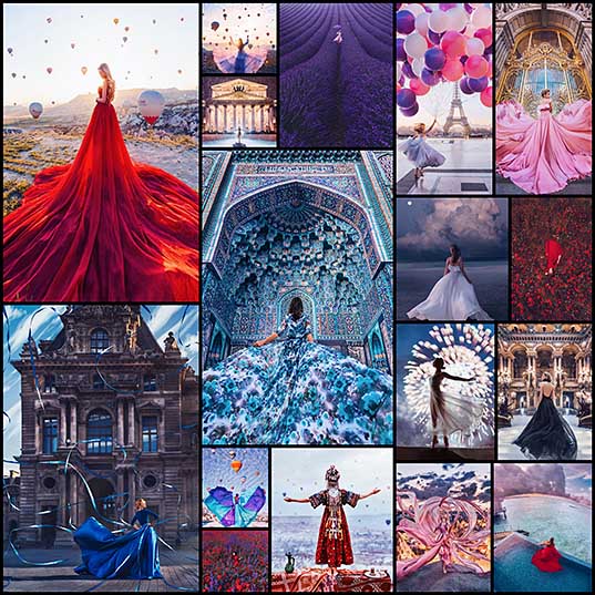 17 Russian Photographer Kristina Makeeva Captures Girls In Dresses Against Backgrounds Of The Most Beautiful Places - 121Clicks