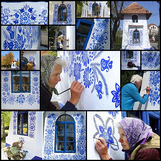 16 Every Year, This 90-Year-Old Czech Grandma Paints Houses In Her Small Village Bored Panda