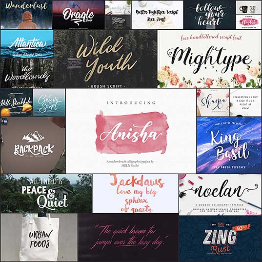 25 Beautiful Handpicked Script Fonts to Use in 2017
