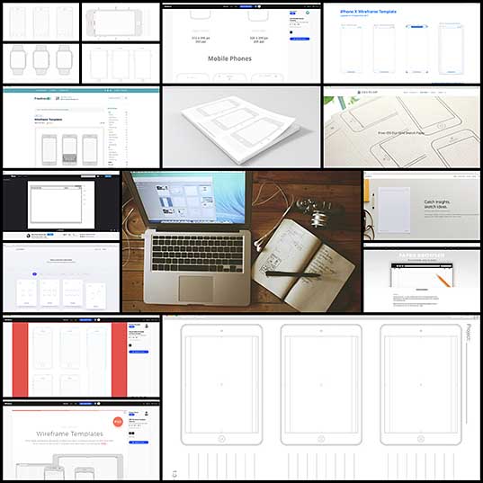 The Biggest Collection of The Free UIUX Printable Wireframes