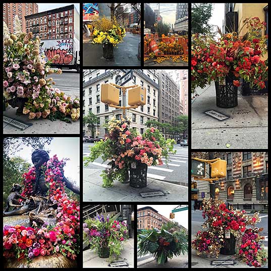 Guerilla Flower Installations on the Streets of NYC by Lewis Miller Design Colossal