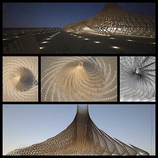 Mamou-Mani Architects' Winning Design for 2018 Burning Man Temple