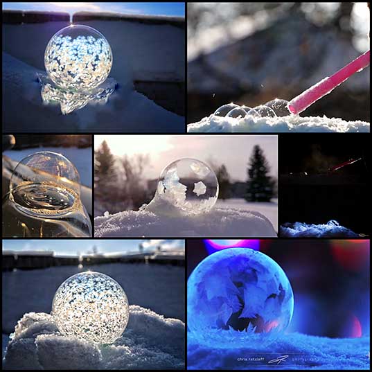 水晶玉のように綺麗な 凍ったシャボン玉の写真 動画 8枚 7動画 いぬらぼ
