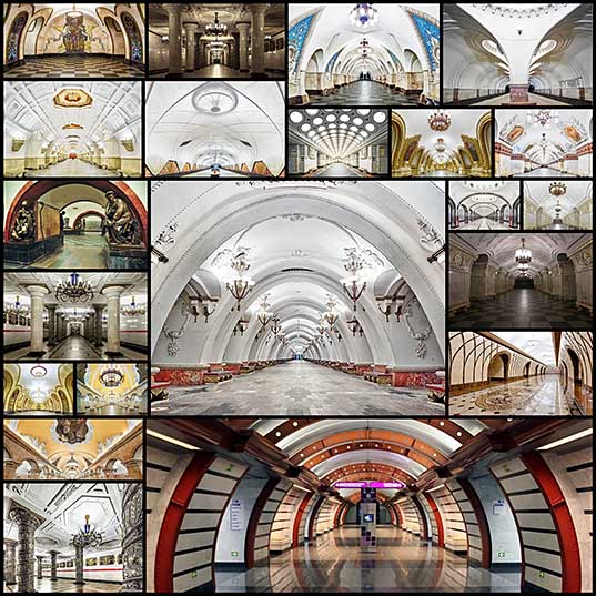 Фотограф показал всю роскошь российских станций метро без людей