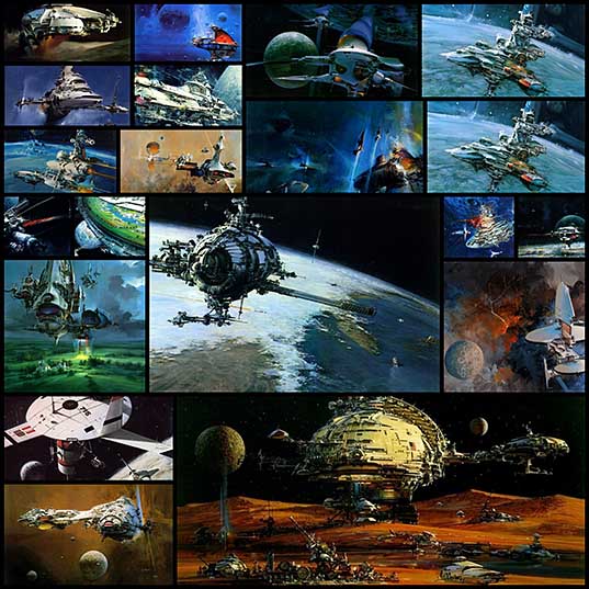スターウォーズのポスターなどで有名なジョン バーキーの宇宙船イラスト アート 枚 いぬらぼ