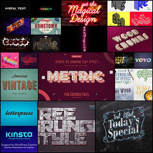 20 Free Photoshop Layer Styles for Creating Beautiful Text Effects