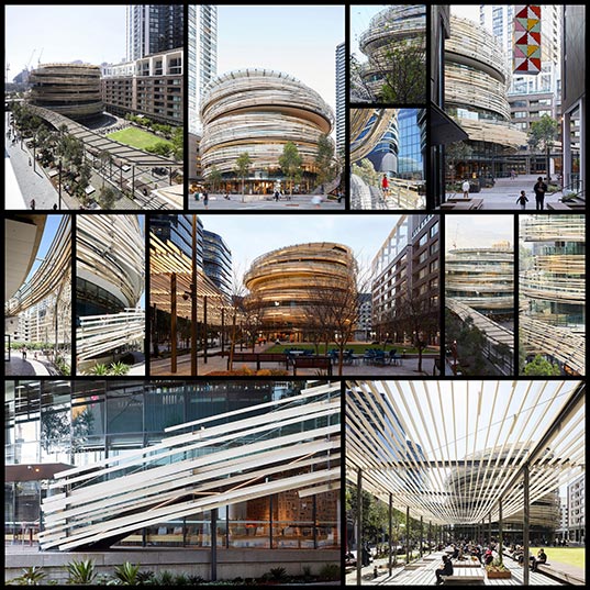 Architect-Kengo-Kuma-Wrapped-a-Giant-Wooden-“Nest”-Around-a-Building-in-Sydney