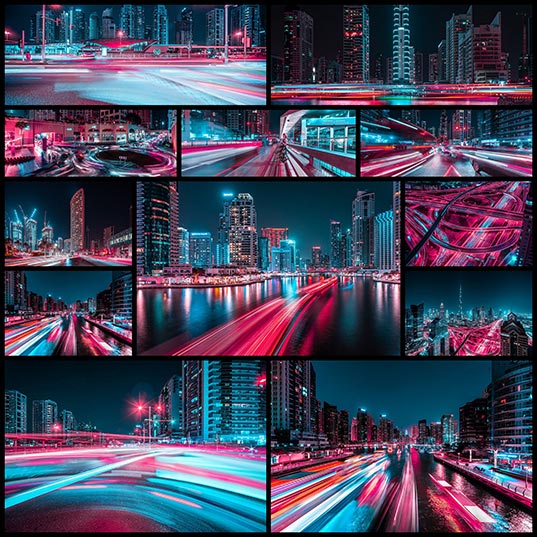 Photographer-Captures-the-Neon-Soaked-Energy-of-Dubai-at-Night