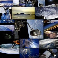 私たちの家から地球。-私たちの宇宙飛行士の写真