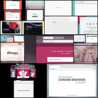 20 Free Web Browser Mockups (PSD & AI)