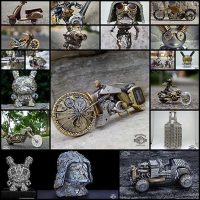 Скульптуры из старых часов Dan Tanenbaum